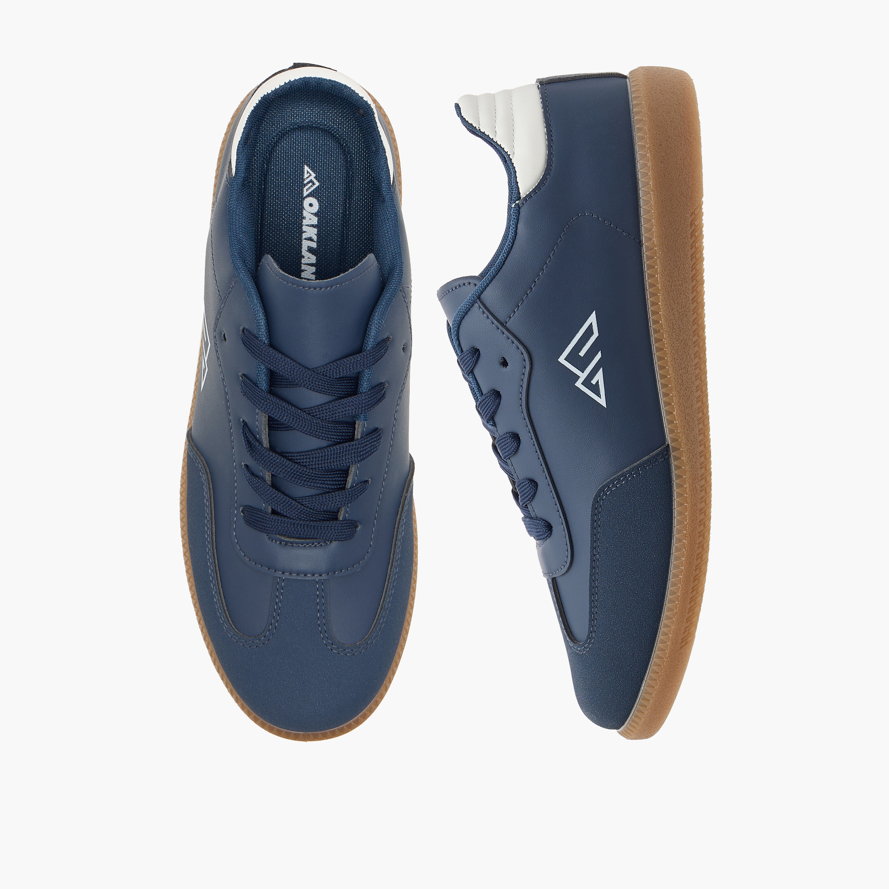 Oaklan by Shoexpress Panelled Sneakers with Lace-Up Closure-sports-men-shoes-image-1