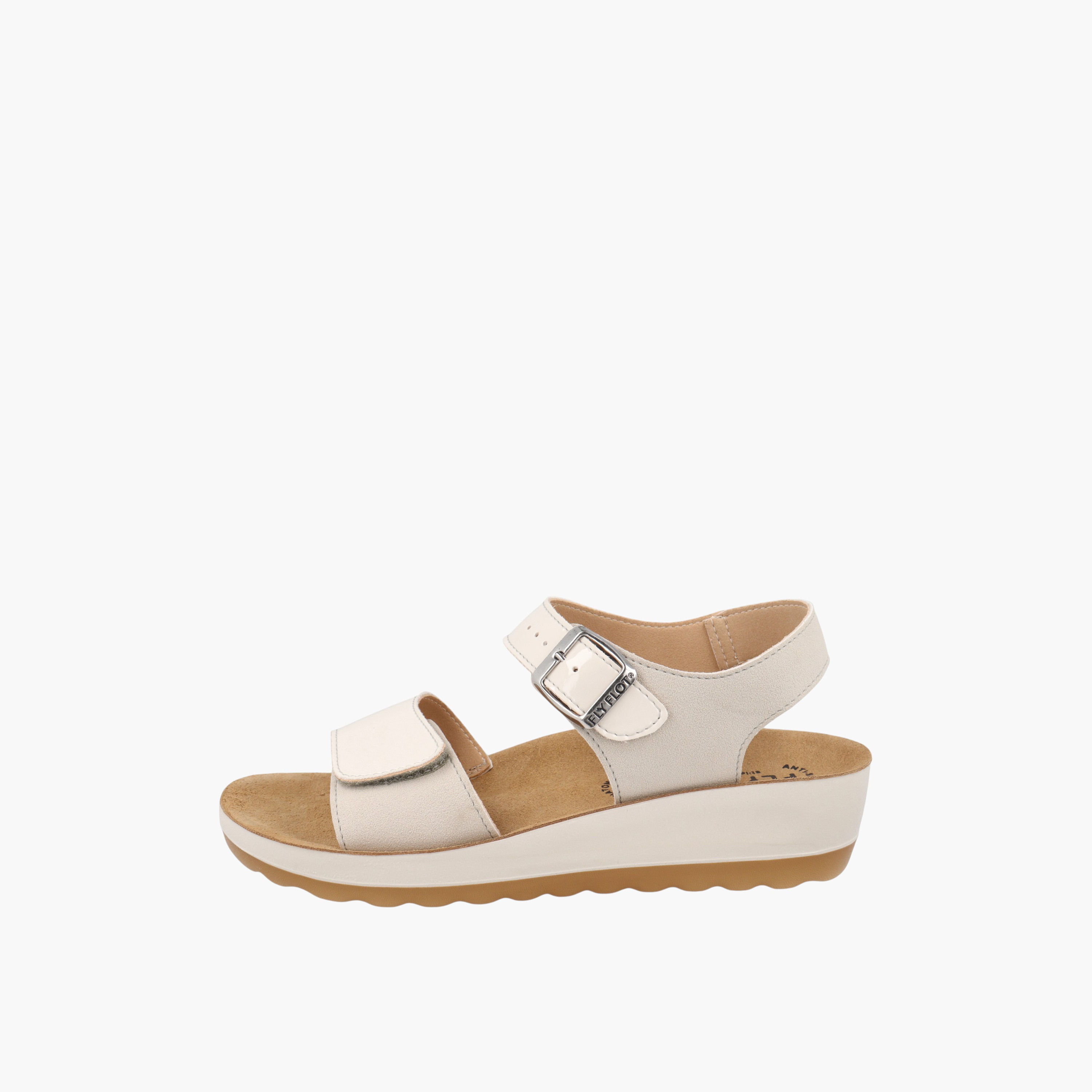 صندل بكعب ويدج وبحزام سادة وإبزيم إغلاق من فلاي فلوت-women-shoes-sandals-heeled-image-4