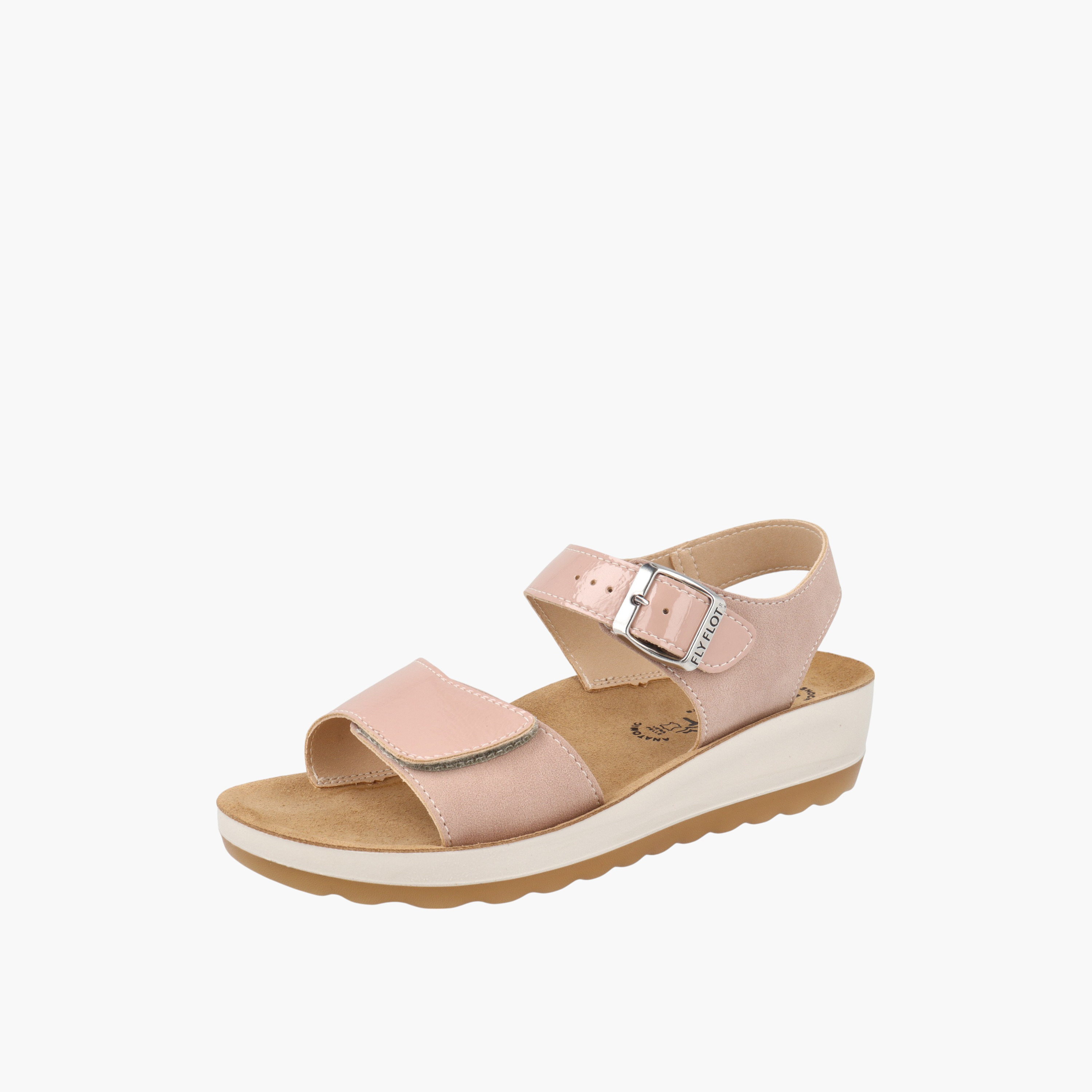 FlyFlot Solid Strap Sandals with Wedge Heels and Buckle Closure-women-shoes-sandals-heeled-image-4