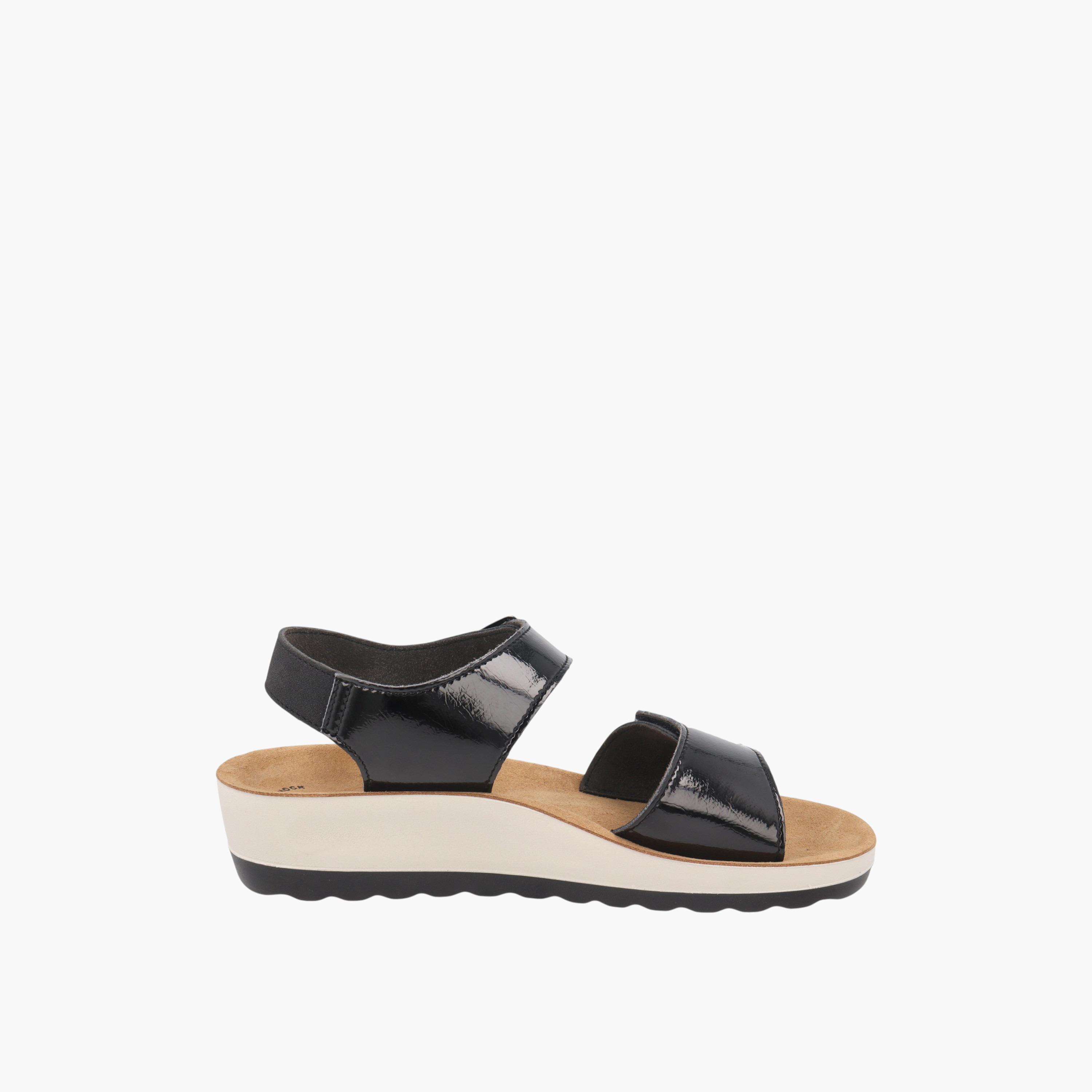 FlyFlot Solid Strap Sandals with Wedge Heels and Buckle Closure-women-shoes-sandals-heeled-image-2