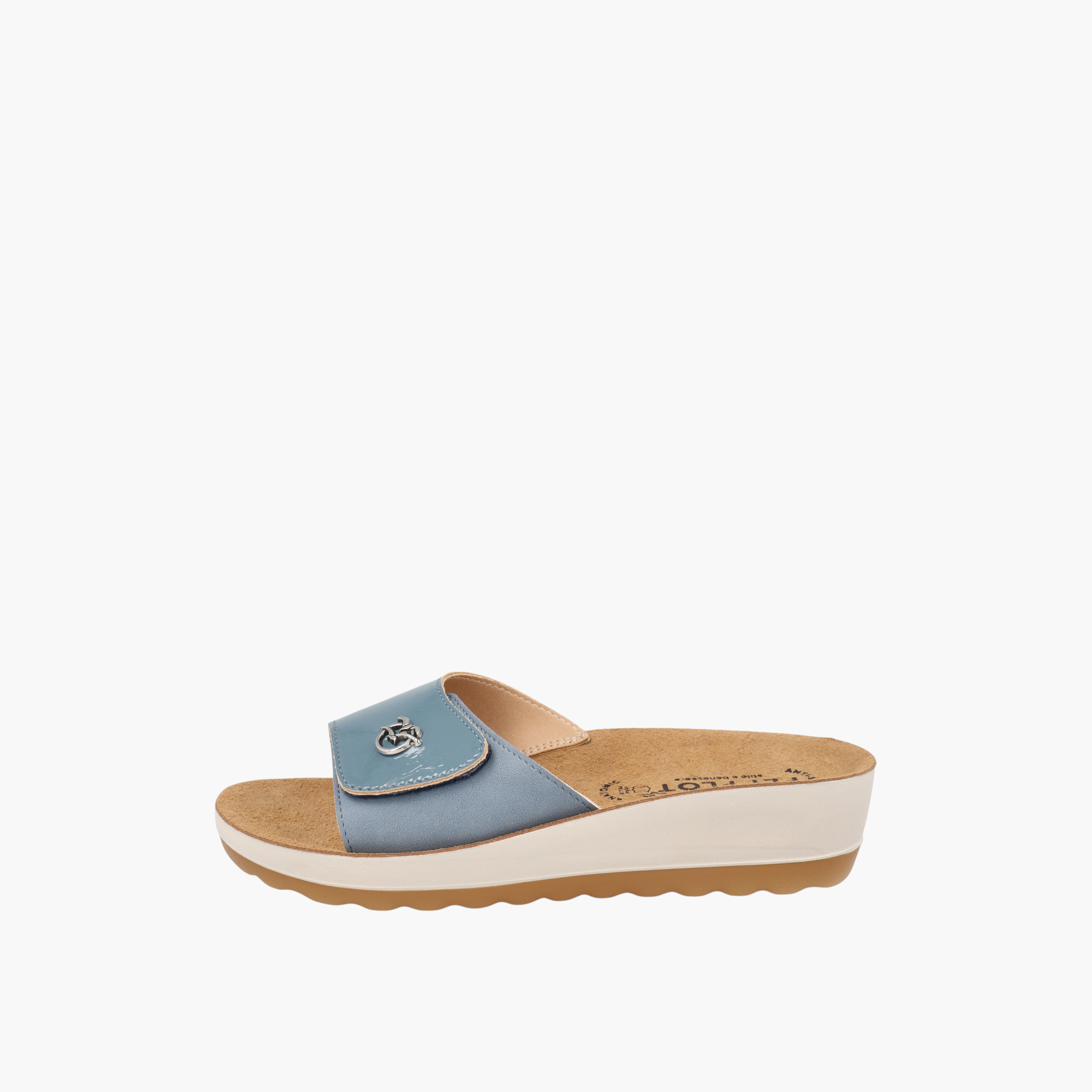 صندل سهل الارتداء بكعب ويدج وزينة شعار من فلاي فلوت-women-shoes-sandals-heeled-image-2