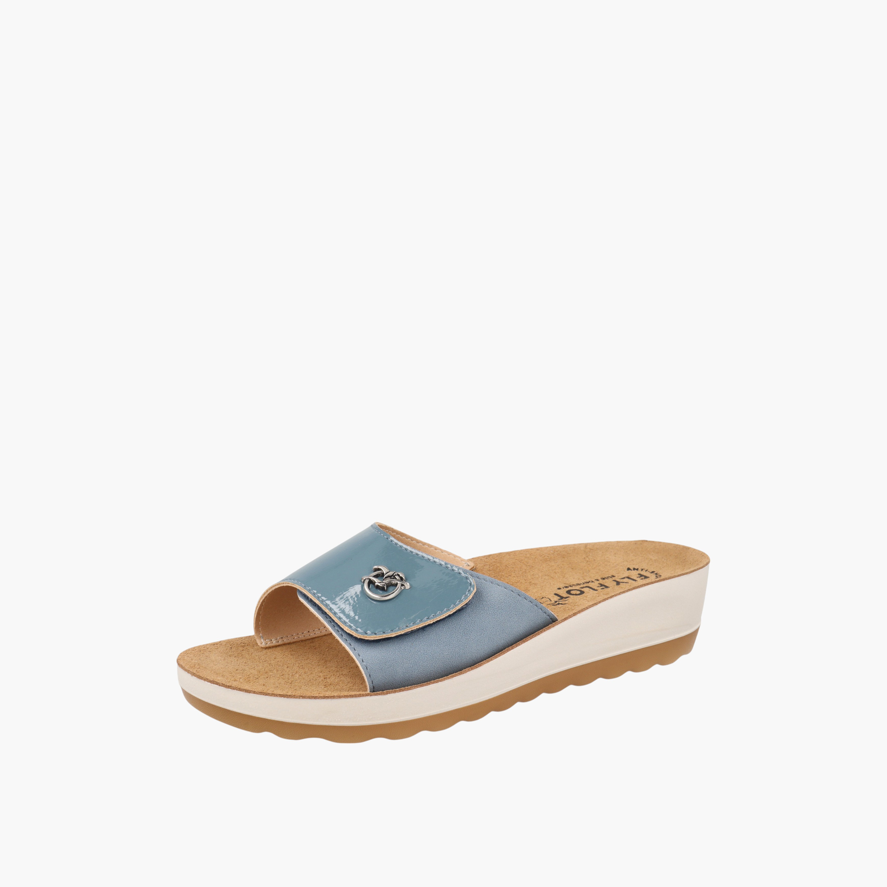صندل سهل الارتداء بكعب ويدج وزينة شعار من فلاي فلوت-women-shoes-sandals-heeled-image-4