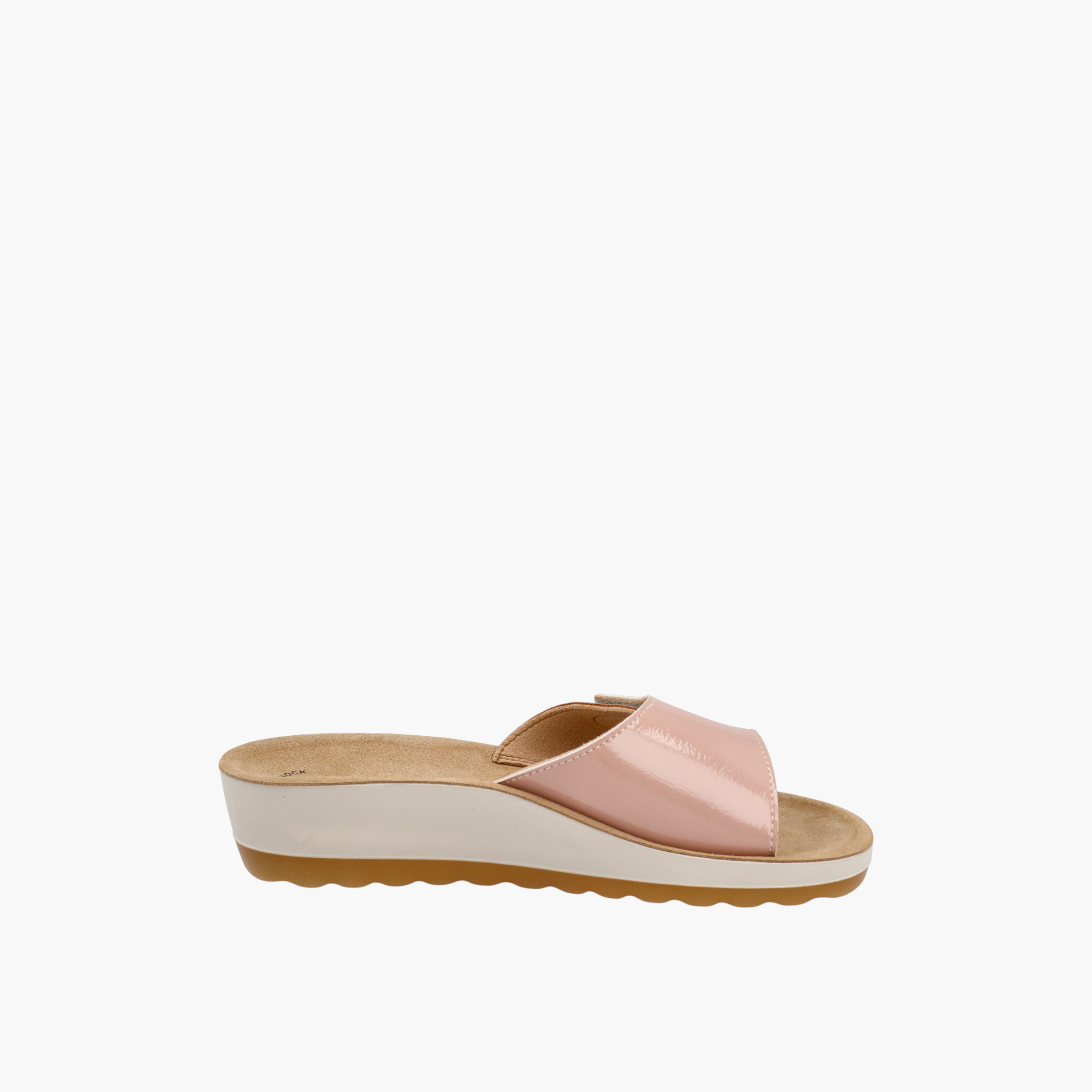 FlyFlot Logo Accent Slip-On Sandals with Wedge Heels-women-shoes-sandals-heeled-image-2