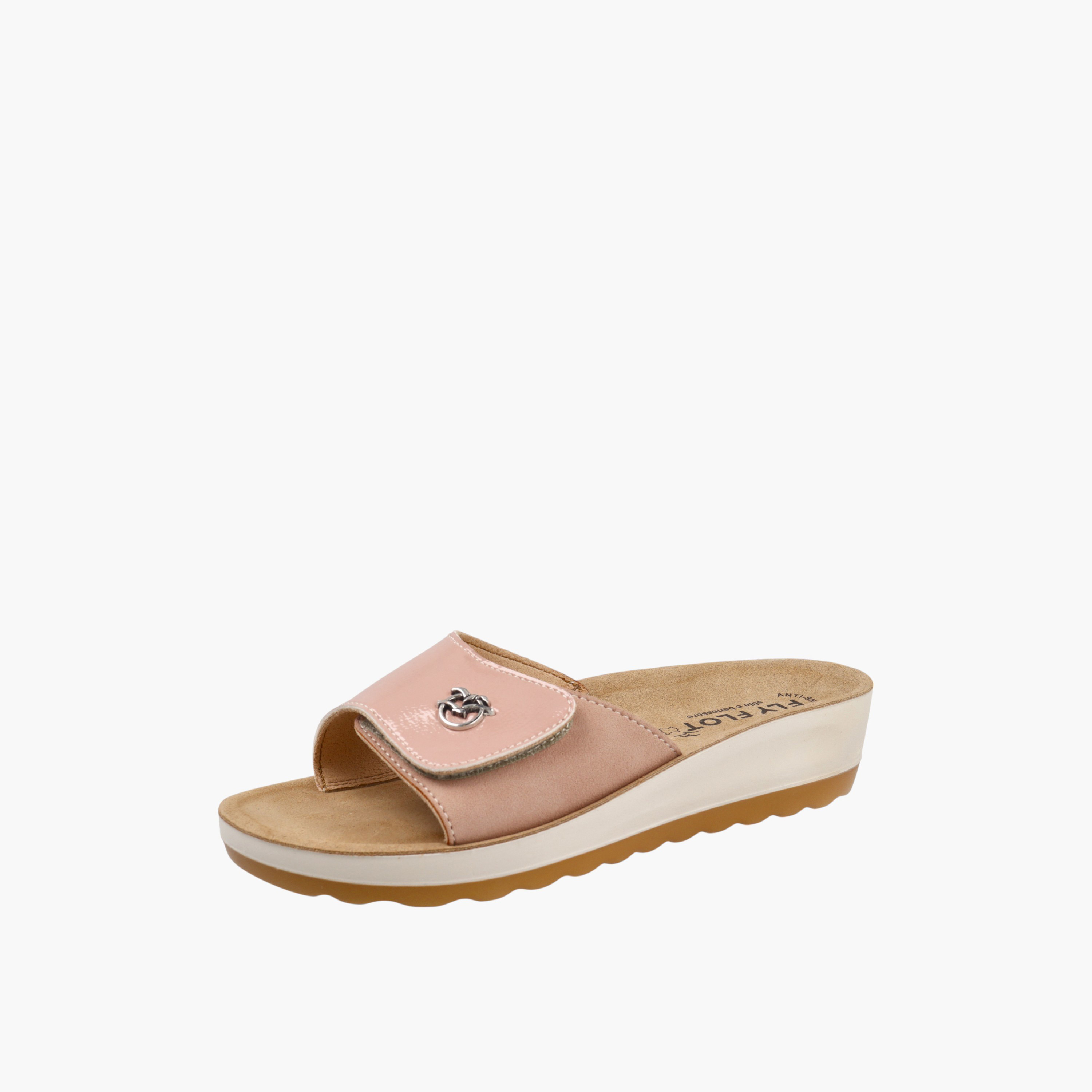 FlyFlot Logo Accent Slip-On Sandals with Wedge Heels-women-shoes-sandals-heeled-image-5