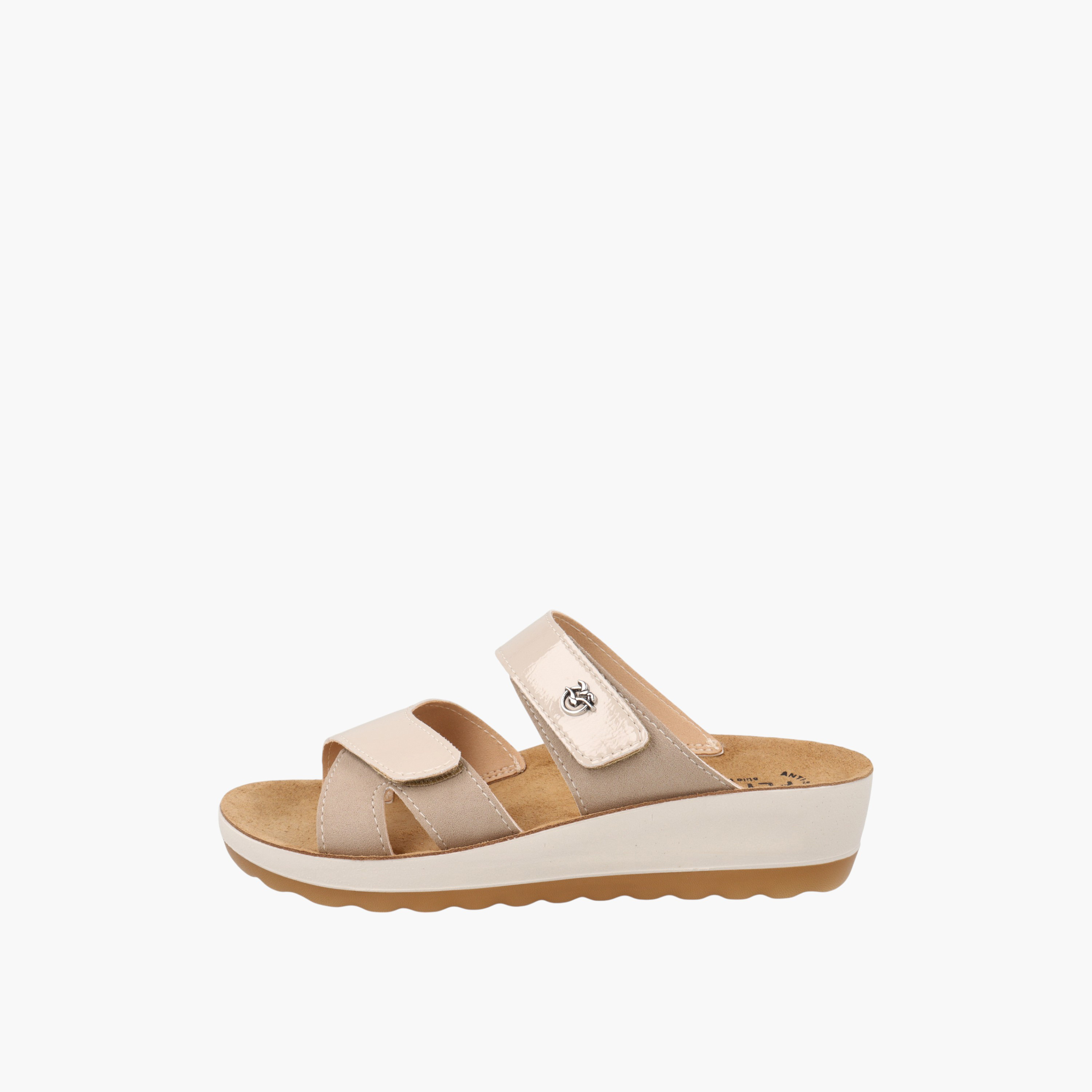 FlyFlot Logo Accent Slip-On Sandals with Wedge Heels-women-shoes-sandals-heeled-image-4