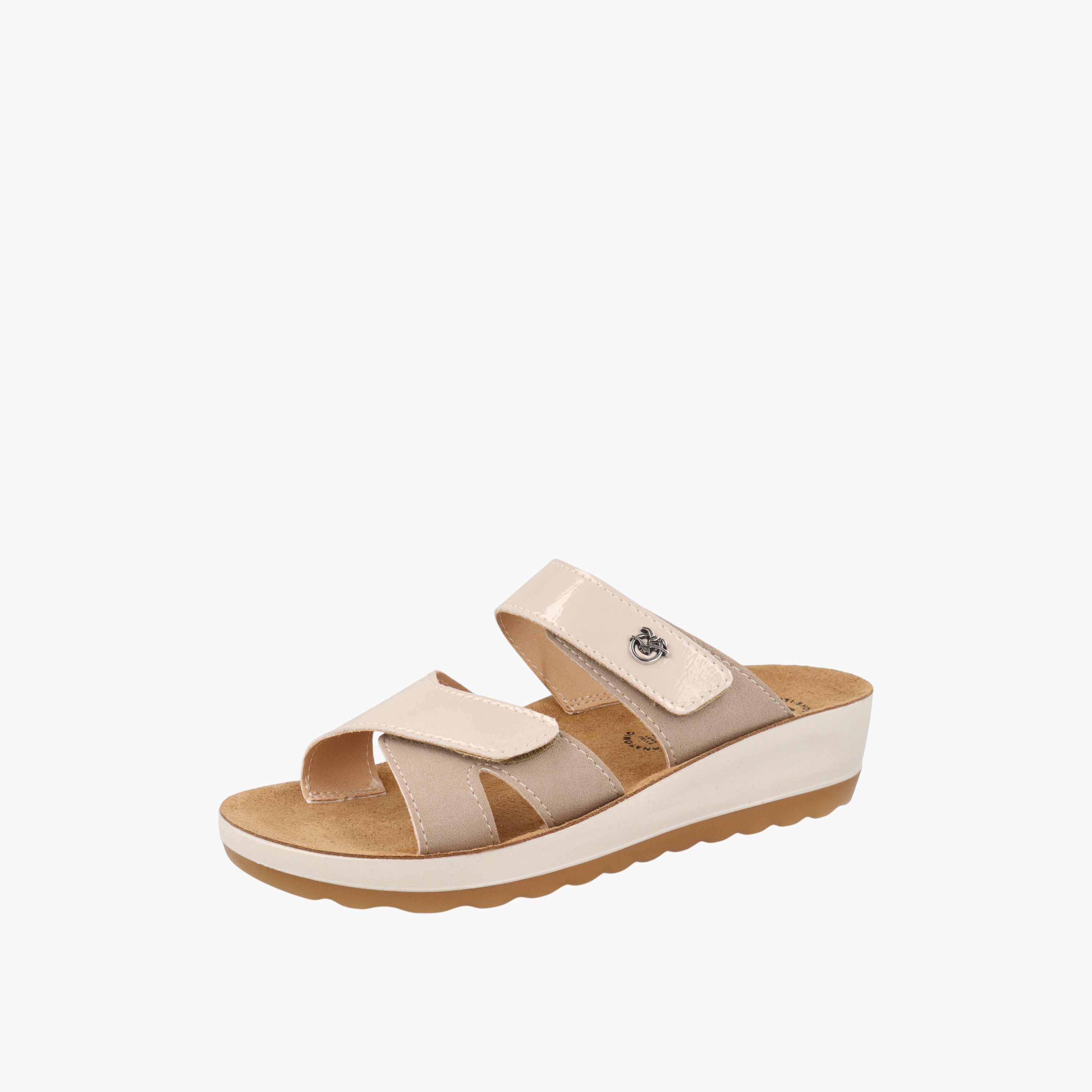 FlyFlot Logo Accent Slip-On Sandals with Wedge Heels-women-shoes-sandals-heeled-image-5