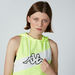 Kappa Printed Sleeveless Top with Hood and Tape Detail-T Shirts and Vests-thumbnail-0