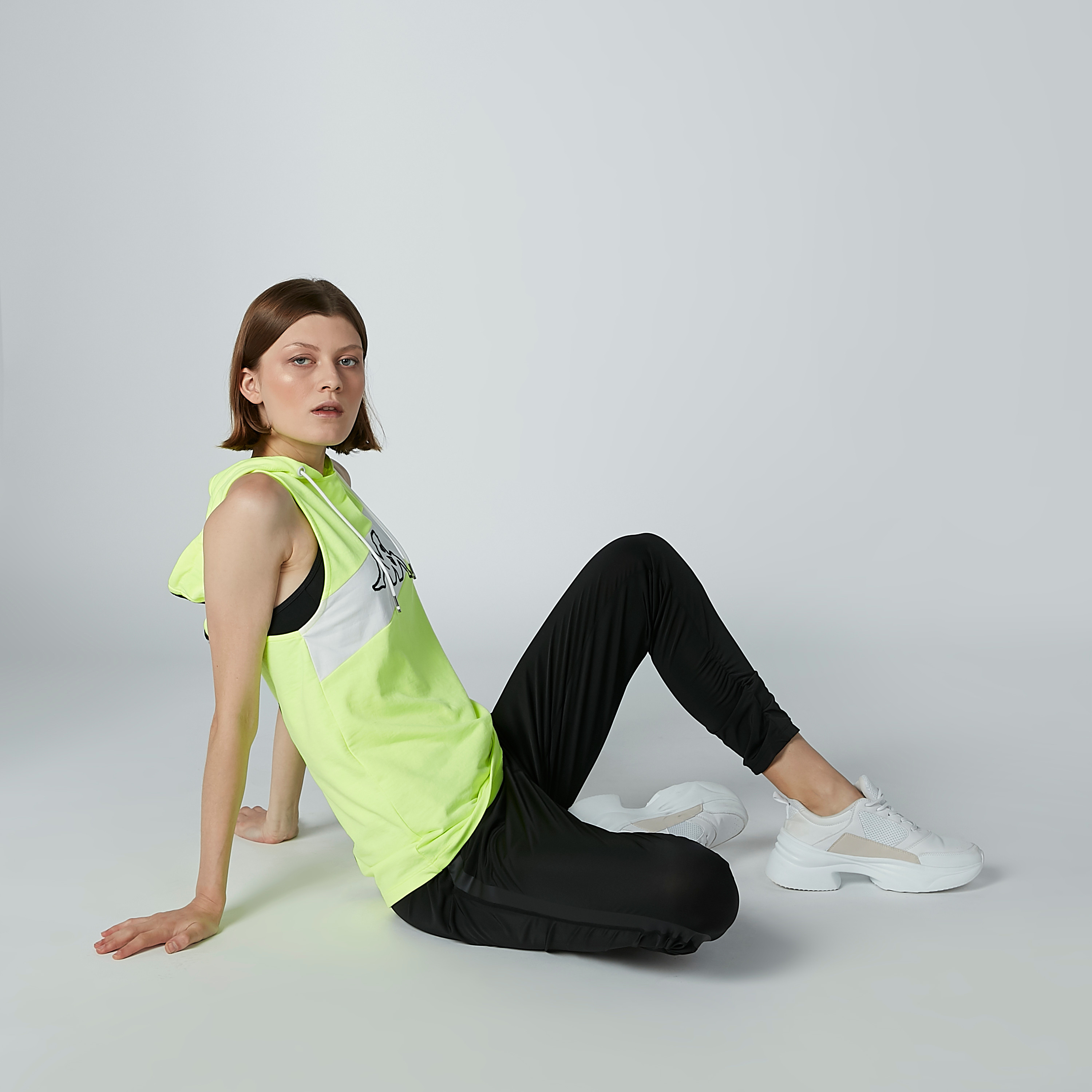 Kappa Printed Sleeveless Top with Hood and Tape Detail-women-clothing-sportswearandactivewear-tshirtsandvests-image-3