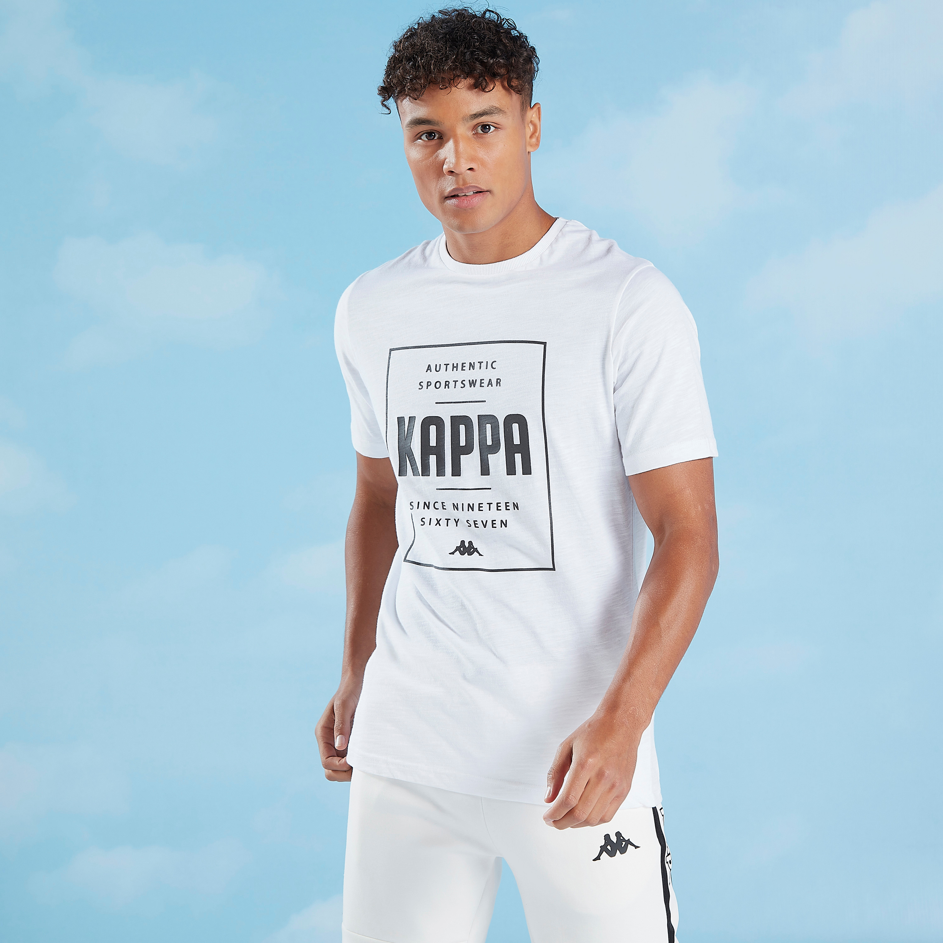 Kappa Print T-shirt with Crew Neck and Short Sleeves-men-clothing-sportswearandactivewear-tshirtsandpolos-image-1