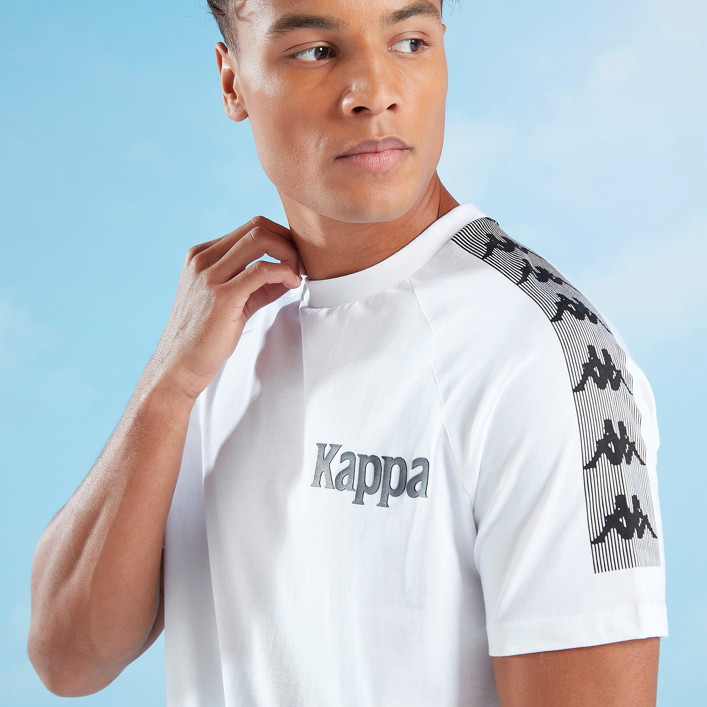 Kappa Printed T shirt with Crew Neck and Raglan Sleeves