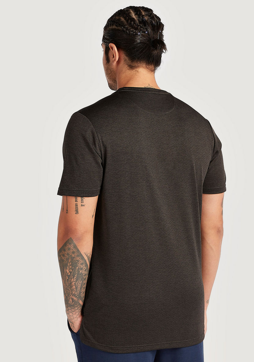 Kappa Printed Crew Neck T-shirt with Short Sleeves-T Shirts & Vests-image-3