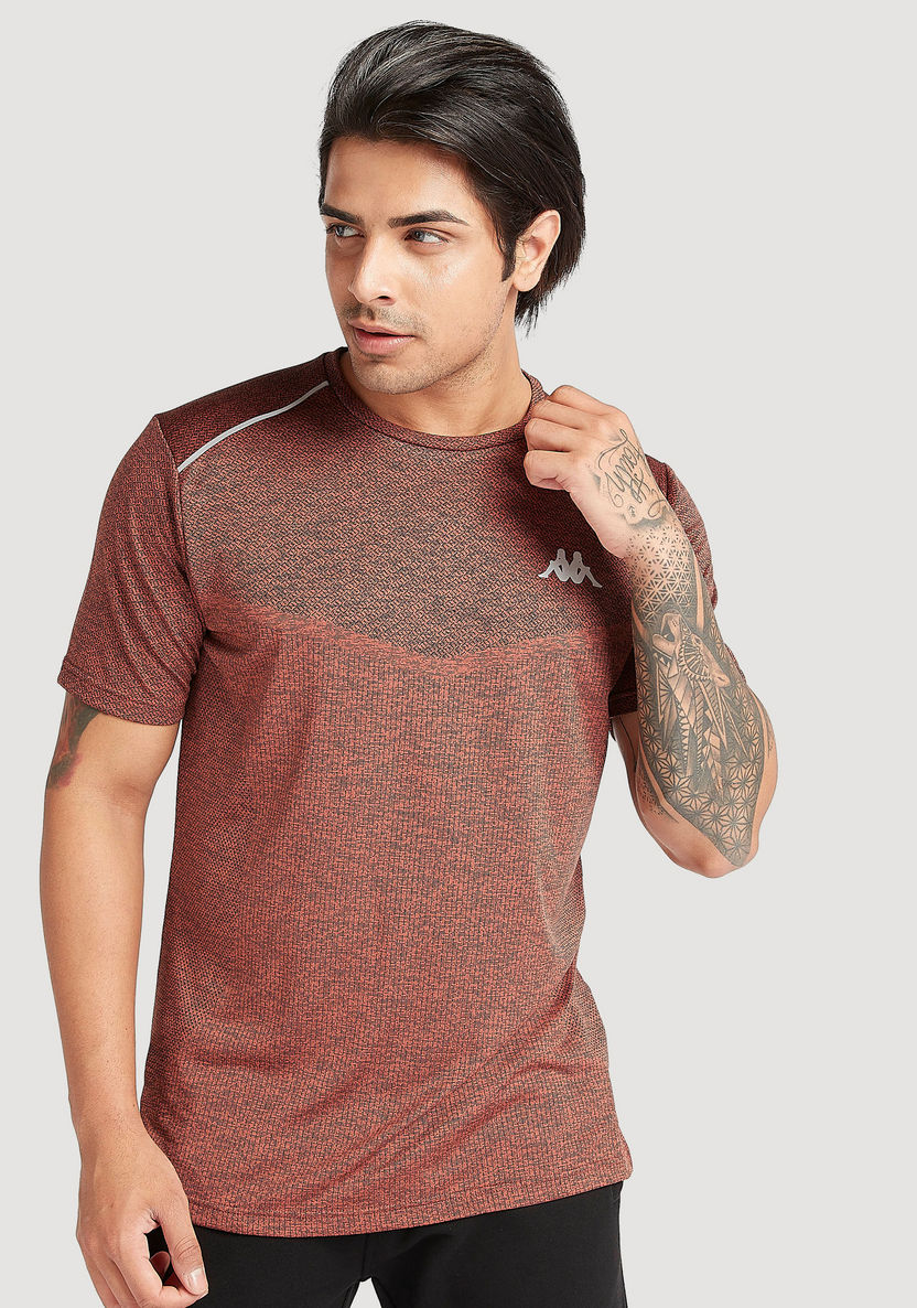 Kappa Printed Crew Neck T-shirt with Short Sleeves-T Shirts & Vests-image-0