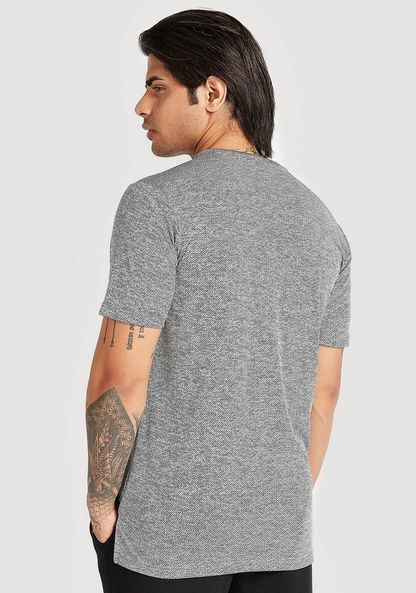 Kappa Printed Crew Neck T-shirt with Short Sleeves-T Shirts & Vests-image-3