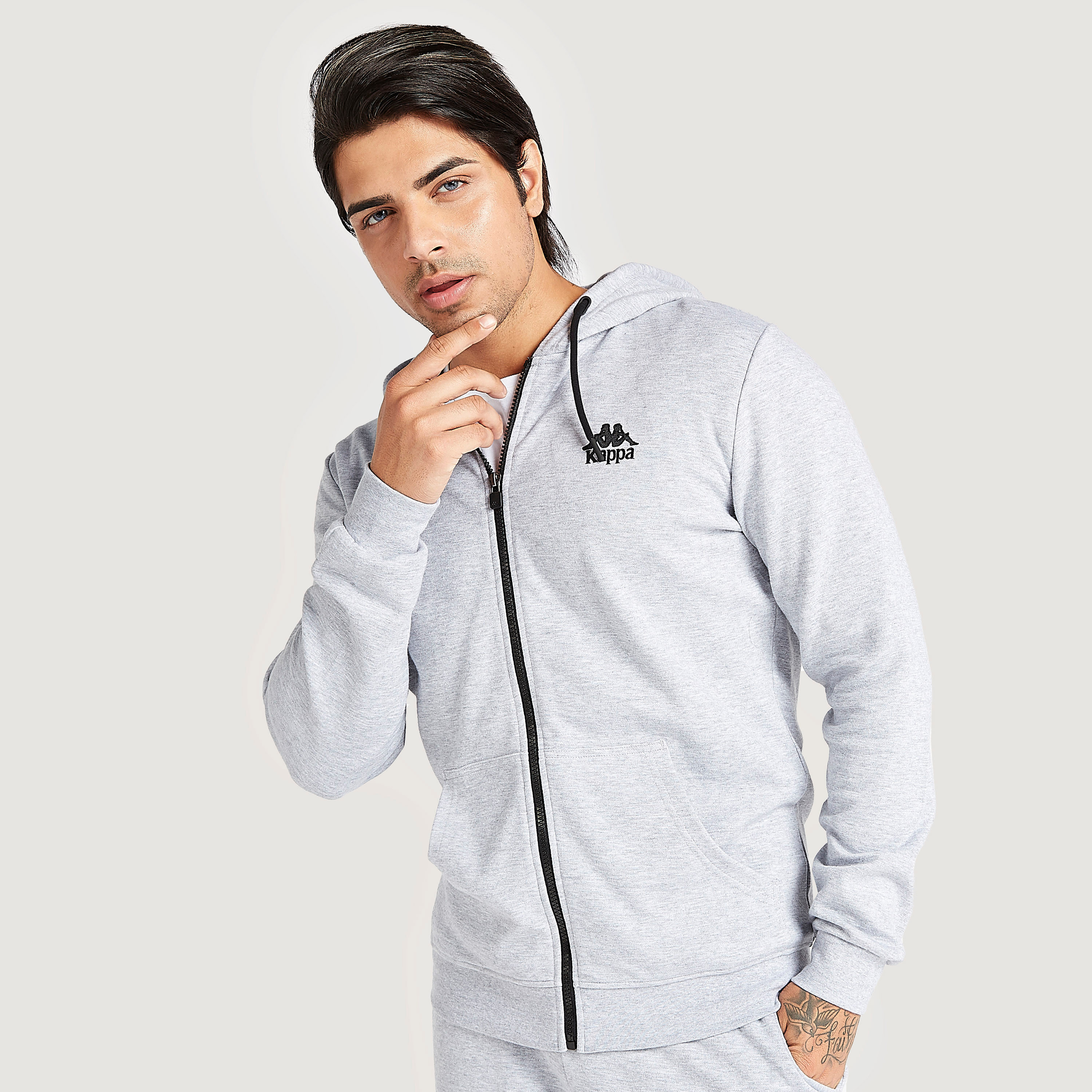 Buy Men s Kappa Zip Through Jacket with Long Sleeves and Pockets Online Centrepoint Oman