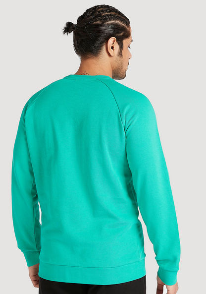 Kappa Printed Crew Neck Sweatshirt with Long Sleeves-Hoodies and Sweatshirts-image-3