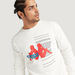 Kappa Printed Crew Neck Sweatshirt with Long Sleeves-Hoodies and Sweatshirts-thumbnailMobile-2
