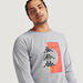 Kappa Printed Crew Neck Sweatshirt with Long Sleeves-Hoodies and Sweatshirts-thumbnailMobile-2