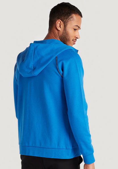 Kappa Zip Through Hooded Jacket with Long Sleeves and Pockets