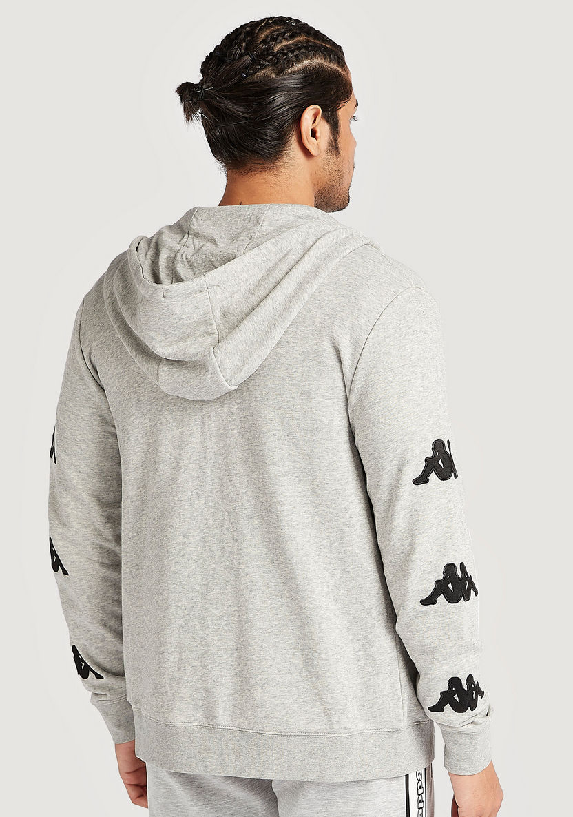 Kappa Zip Through Hoodie with Pockets and Long Sleeves-Hoodies and Sweatshirts-image-3