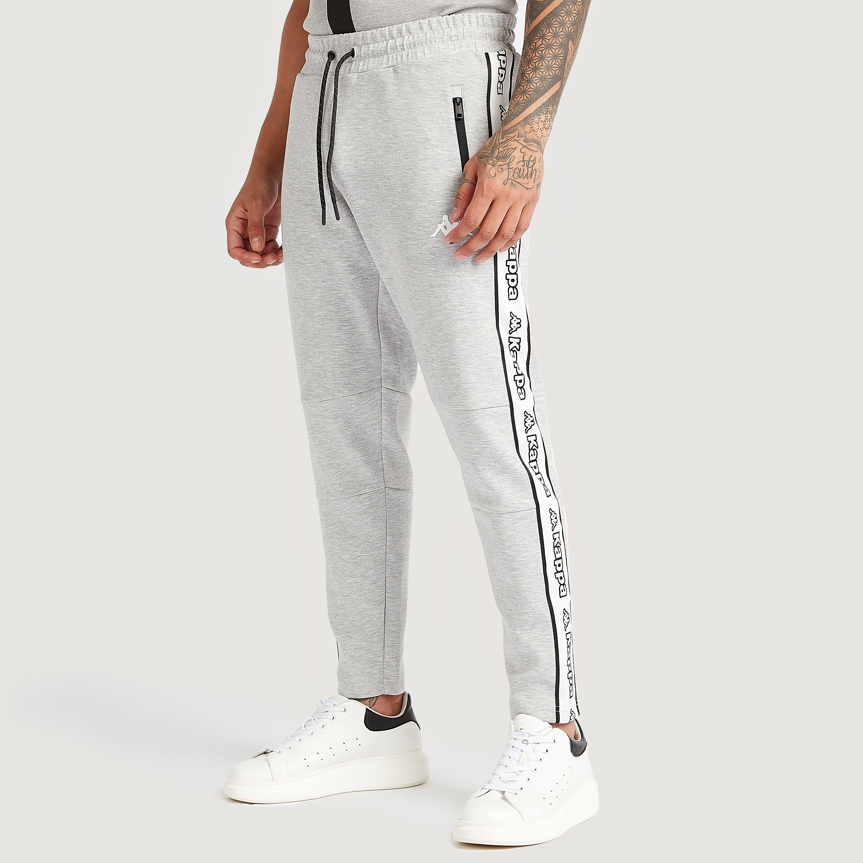 Shop Kappa Printed Tape Detail Joggers with Zipper Pockets Online | Splash  UAE