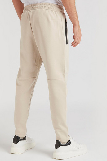 Sustainable Kappa Solid Track Pants with Elasticated Waist and Pockets