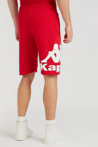 Sustainable Kappa Printed Shorts with Drawstring Closure