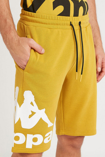 Sustainable Kappa Printed Shorts with Drawstring Closure