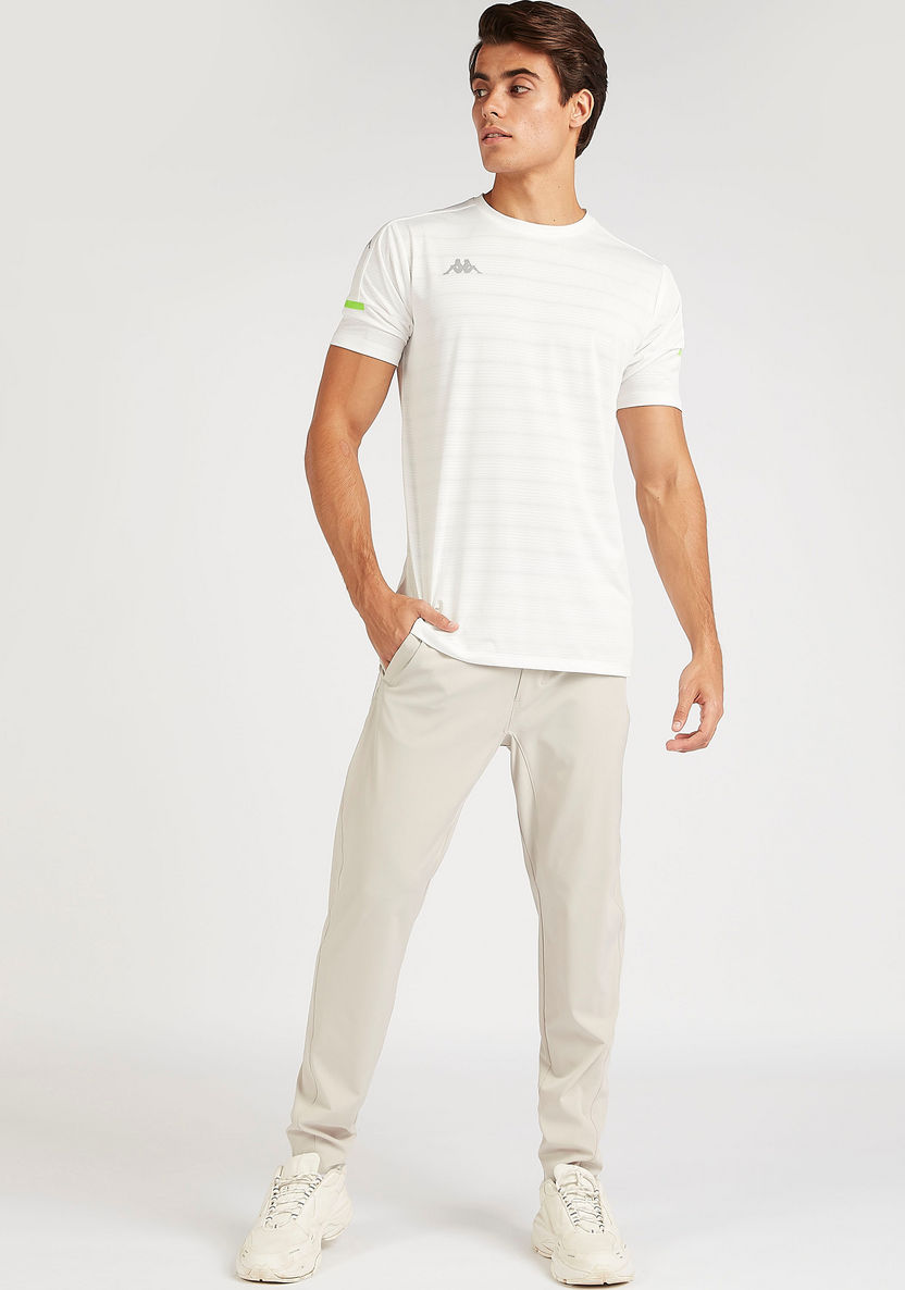 Solid Track Pants with Elasticated Waistband-Joggers-image-1