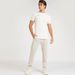 Solid Track Pants with Elasticated Waistband-Joggers-thumbnail-1