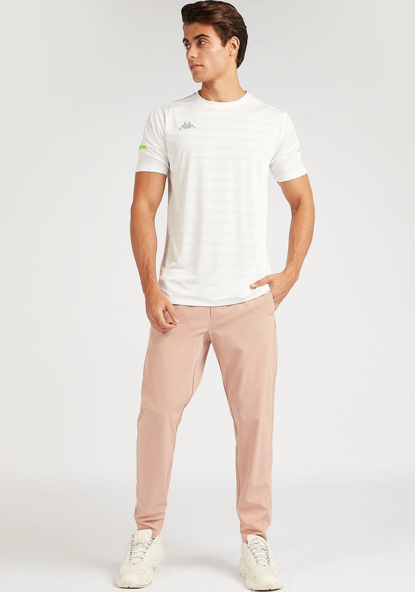 Solid Track Pants with Elasticated Waistband-Joggers-image-1