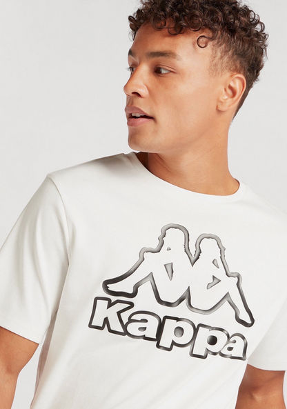 Kappa Logo Print T-shirt with Crew Neck and Short Sleeves