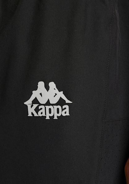 Kappa Mesh Layered Shorts with Drawstring Closure