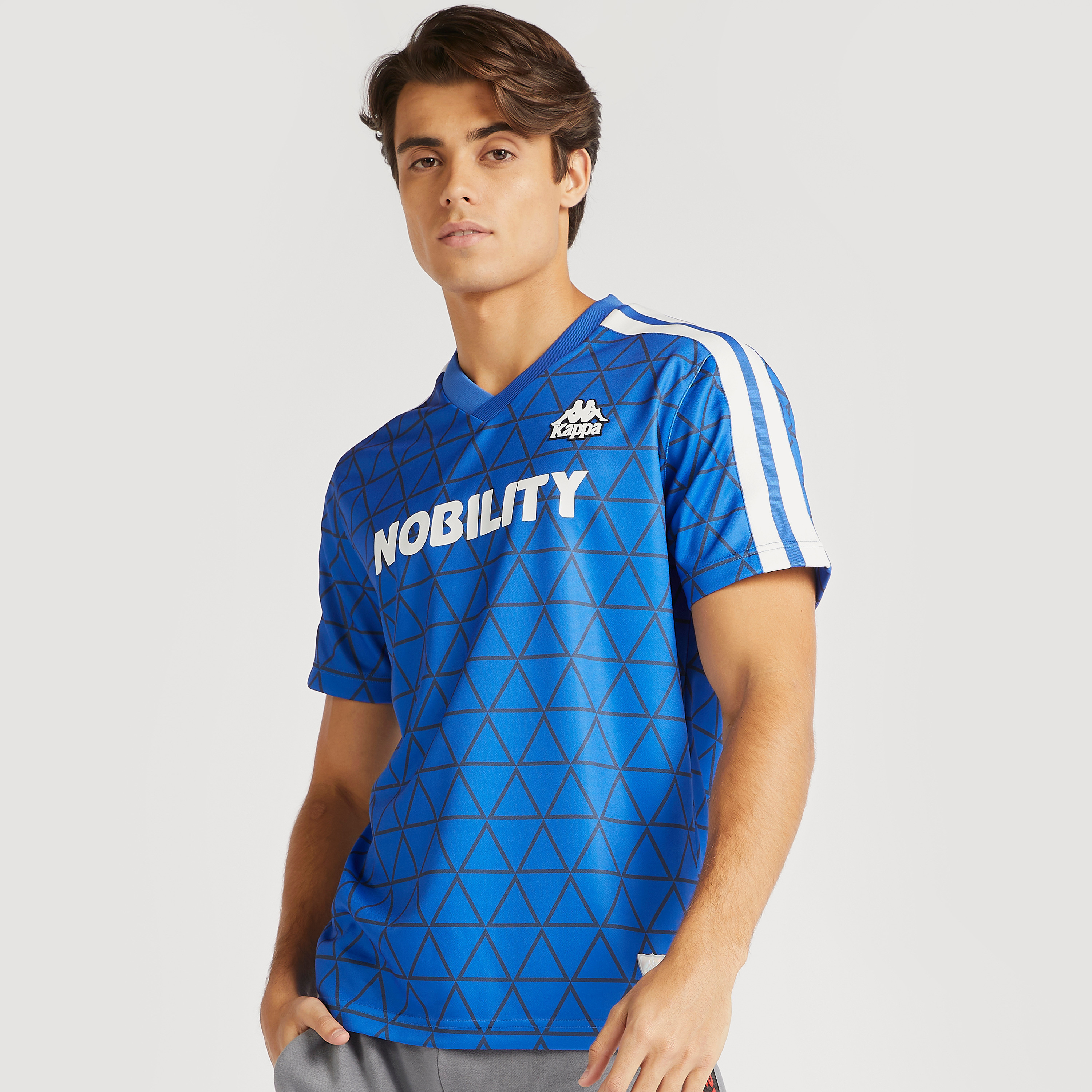 Kappa Printed T-shirt with V-neck and Short Sleeves-men-clothing-sportswearandactivewear-tshirtsandpolos-image-1
