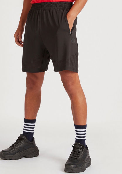 Kappa Solid Shorts with Elasticised Waistband and Pockets