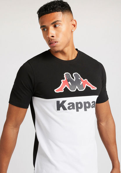 Kappa Printed T-shirt with Short Sleeves and Crew Neck