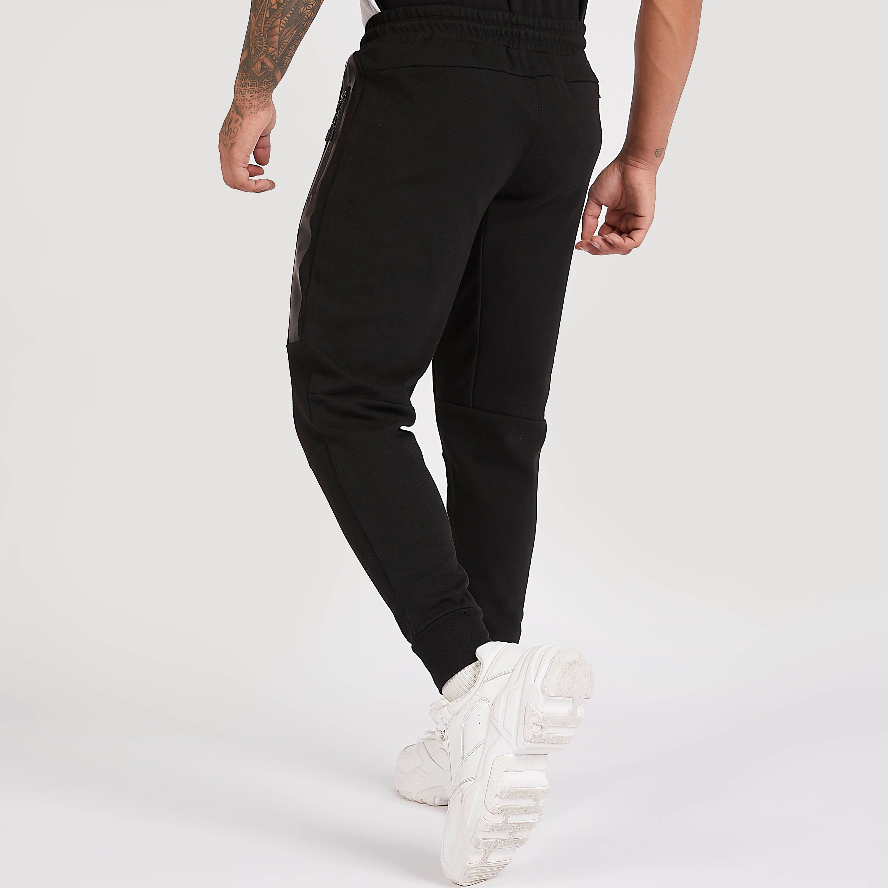 Adidas joggers mens zip pockets on sale