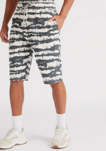 Kappa Printed Shorts with Pockets and Drawstring Closure