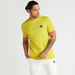 Kappa Print Crew Neck Mesh T-shirt with Short Sleeves-T Shirts & Vests-thumbnail-0