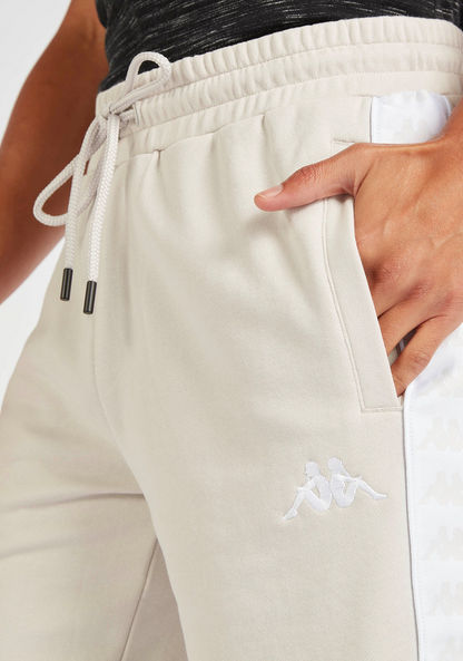 Kappa Logo Print Shorts with Drawstring Closure