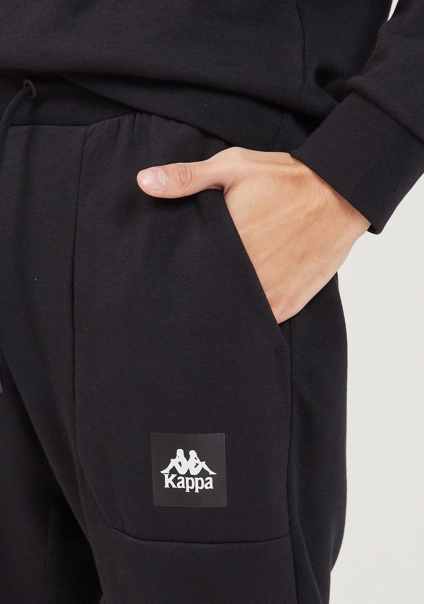 Kappa Solid Joggers with Drawstring Closure and Pockets-Tracksuits-image-2