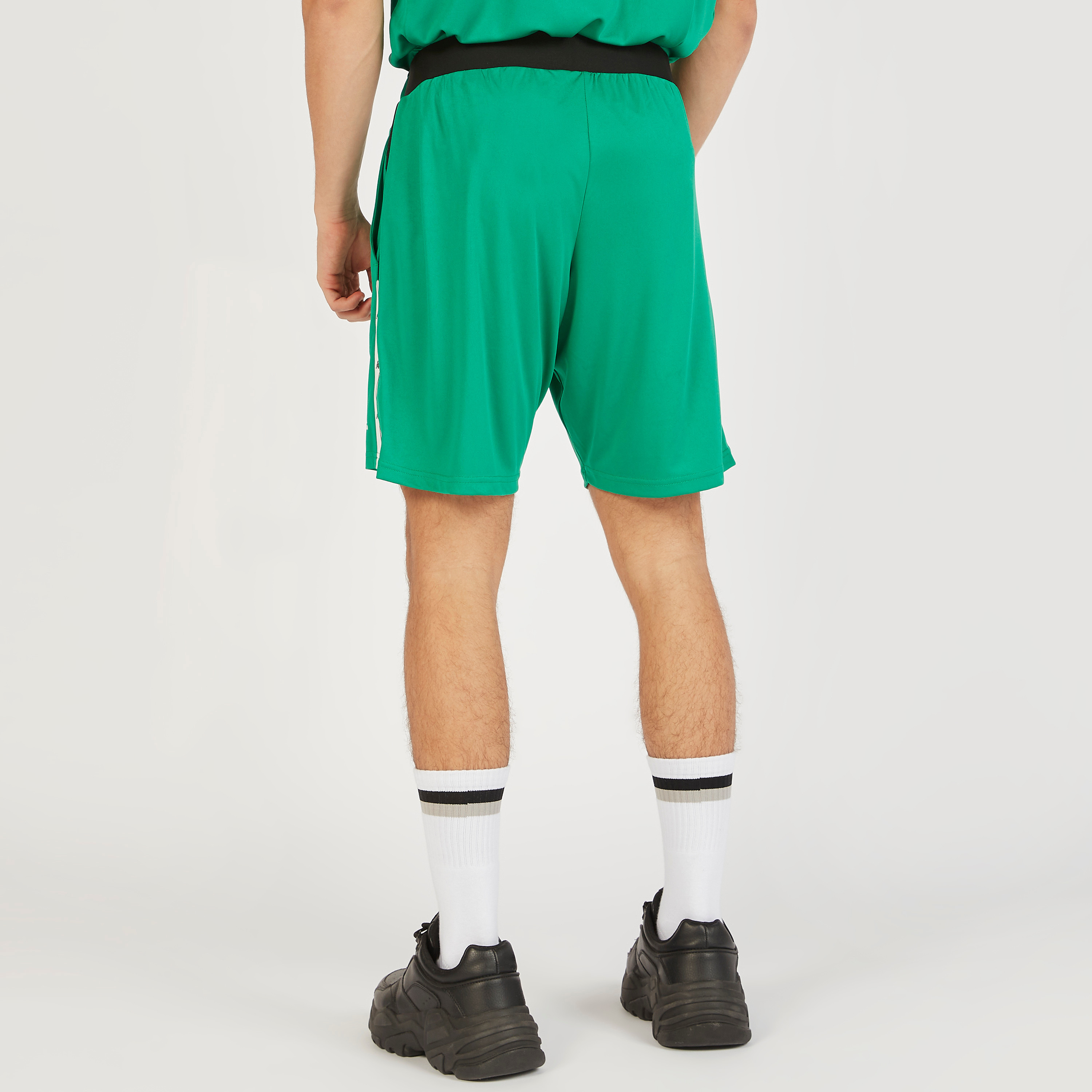 Kappa Printed Shorts with Elasticated Waistband and Pockets-sports-men-clothing-bottoms-image-4