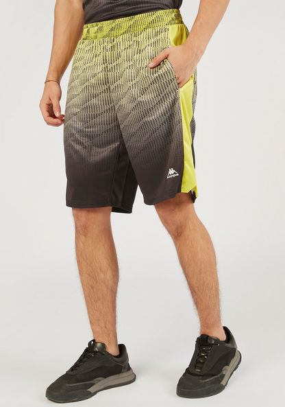 Kappa Printed Shorts with Elasticated Waistband and Pockets-Bottoms-image-0