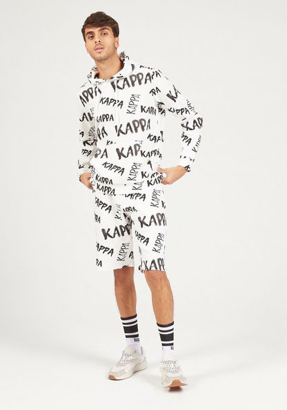 Kappa Printed Shorts with Elasticated Waistband and Pockets-Bottoms-image-1