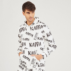 Kappa All Over Print Sweatshirt with Hood and Long Sleeves