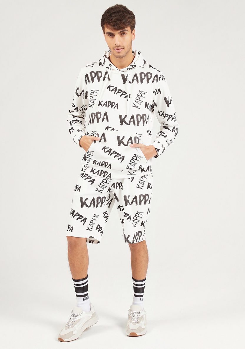 Kappa All Over Print Sweatshirt with Hood and Long Sleeves-Sweatshirts-image-1