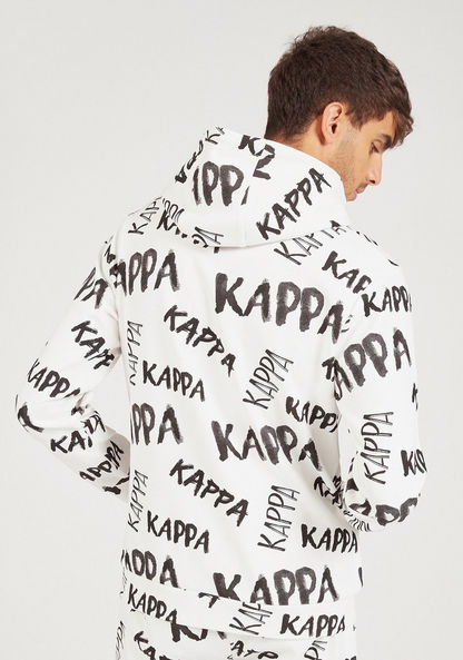 Kappa All Over Print Sweatshirt with Hood and Long Sleeves-Sweatshirts-image-3