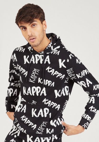 Kappa All Over Print Sweatshirt with Hood and Long Sleeves-Sweatshirts-image-0