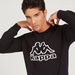 Kappa Logo Print Crew Neck Sweatshirt with Long Sleeves-Sweatshirts-thumbnail-0