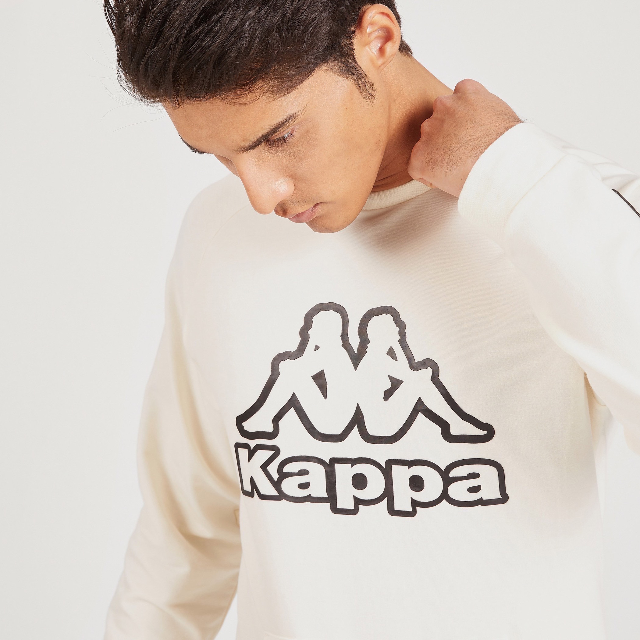 Kappa Logo Print Crew Neck Sweatshirt with Long Sleeves-men-winterwear-hoodiesandsweatshirts-image-5