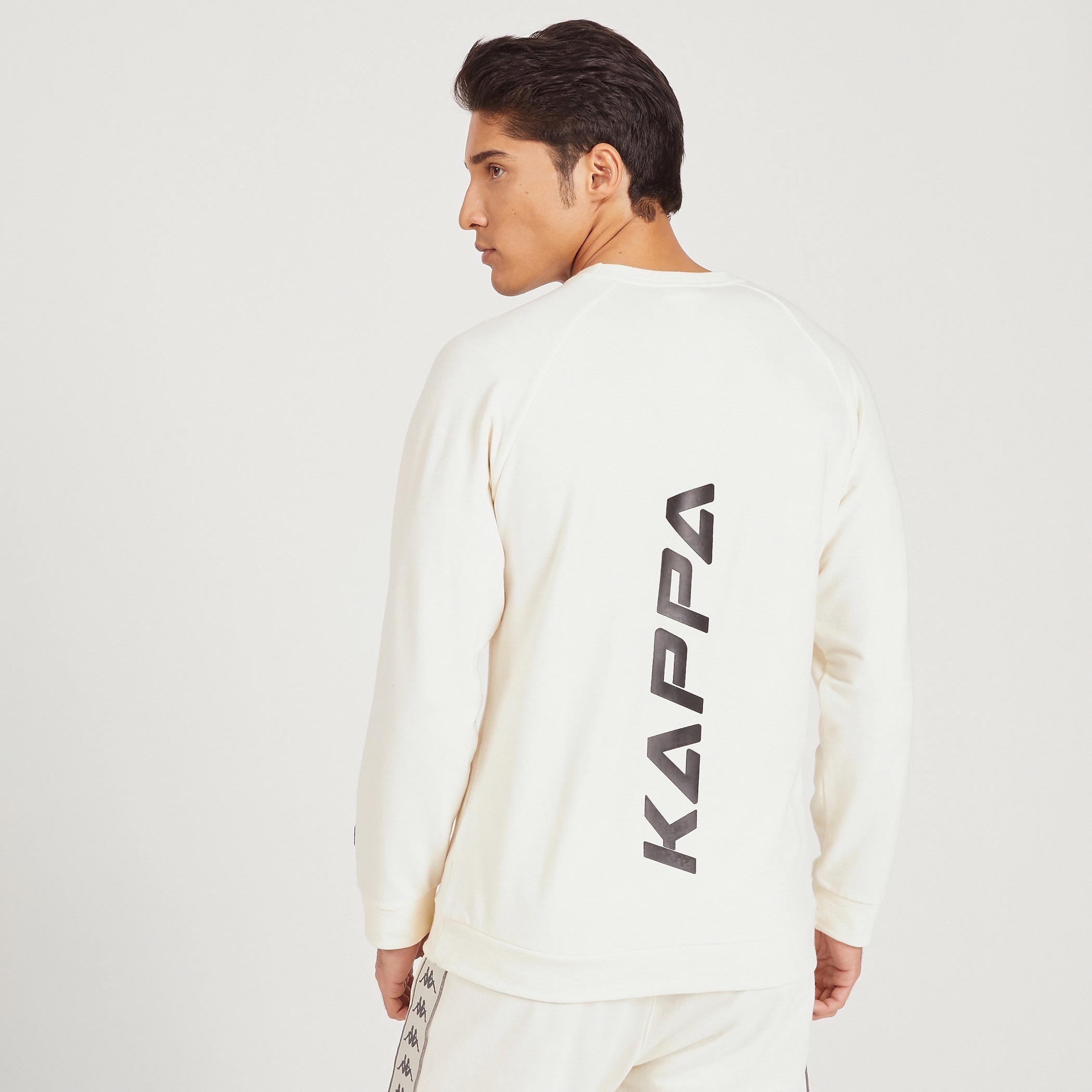 Kappa Logo Print Crew Neck Sweatshirt with Long Sleeves-men-winterwear-hoodiesandsweatshirts-image-8